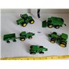 Image 4 : Group of John Deere farm tractors and combine.