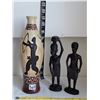 Image 1 : Vintage African figures and vase.