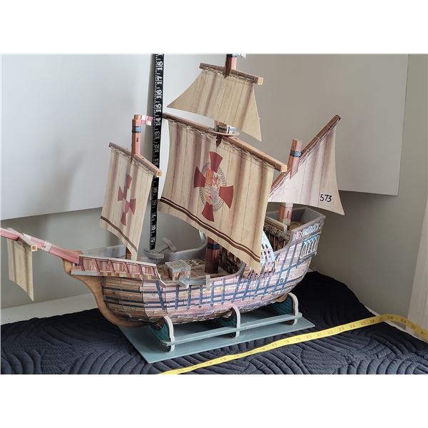 Large 3D puzzle of the Santa Maria sailing ship.