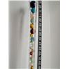 Image 4 : Tall 31”unique rose vase filled with assortment of marbles.