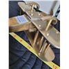 Image 4 : Solid brass Bi plane on skis. Moving propellor. Made in India.