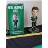Image 3 : Sask Roughrider collectables. Neal Hughes boxed bobble head, pilsner hat, backpack & more.