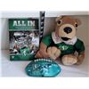 Image 1 : Roughrider McDonald's Gainer the gopher mascot. DVD & 1989 champs mini football.