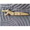 Image 3 : Vintage, unique & rare solid brass alligator bottle opener.