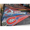 Image 3 : 6 hockey pennants. Canada, Avalanche, Canadiens, Maple Leafs, Rangers & Flames. Stanley Cup Oilers c