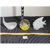 Image 1 : Solid glass bubble ball, fish and whale.