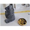 Image 6 : Inuit prints by Canadian artist Dorothy Frances. Wolf originals bear sculpture & a bear claw pin