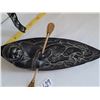 Image 2 : 1972 Canadian Aardik Collection. Inuit man in ornate carved kayak.