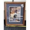 Image 1 : Matted, framed & signed Shirley Deaville Hockey print “C'mon Dad, It's Time”