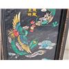 Image 3 : Framed Granite painted etching of Dragon & Phoenix. YIN & YANG