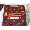 Image 2 : 1960's Brownie & girl guide lot. Linen towel made in Ireland, 1965 guide book, scarf, pins, badges &