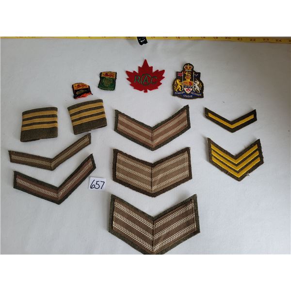Lot of Army uniform stripes.