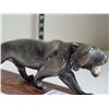 Image 8 : Carved Panther & ceramic repaired panther.