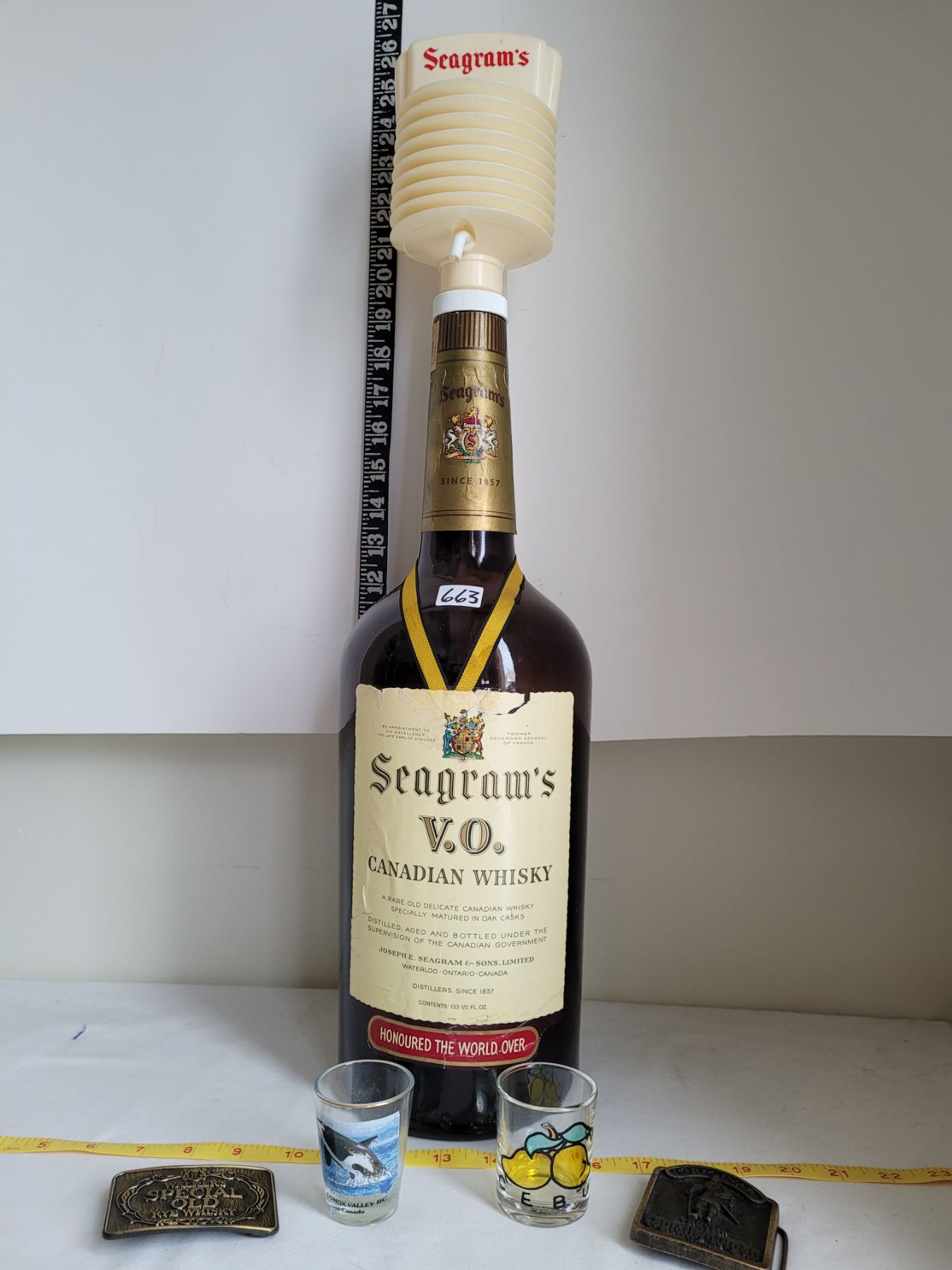 Texas Mickey Rye Vintage Seagrams Texas Mickey 133oz. With 2 shot glasses. Walkers ...