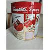 Image 6 : Vintage Campbell soup dolls & soup bowls in a campbell tin. 1 Doll missing a shoe.