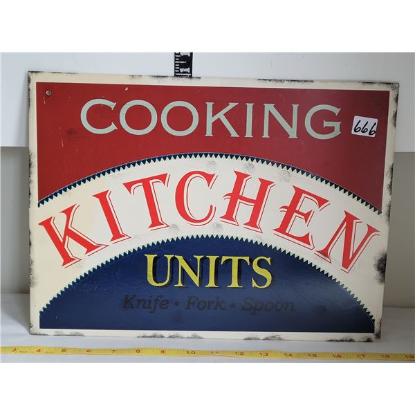 Metal Kitchen sign.