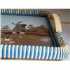 Image 2 : Mid century Holland serving tray & Delft hand painted storage container.