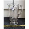 Image 1 : Vintage maple leaf pressed glass pitcher.