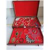 Image 1 : Assortment of costume jewelry in box with drawer.