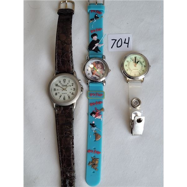 Collectable Harry Potter watch, Time magazine & nurses Lorus clip on watch.