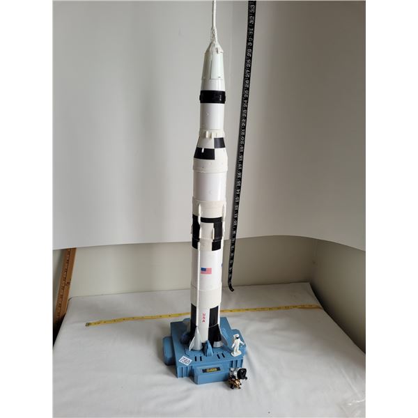 Space voyagers 30' Saturn 5 Rocket. Missing a couple of pieces.