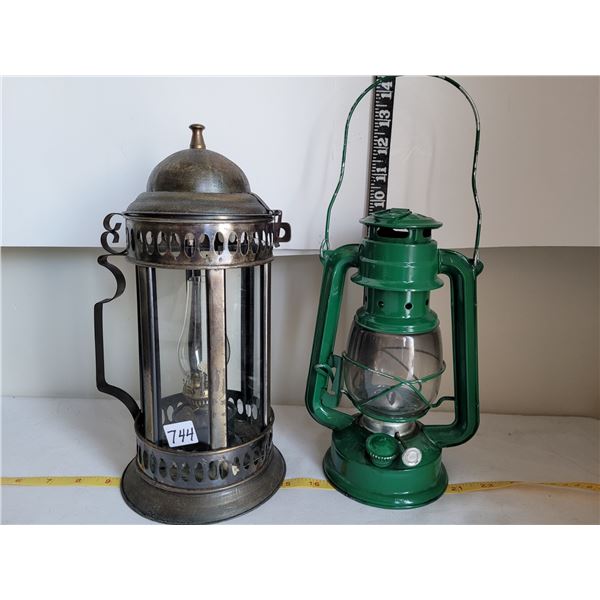 2 oil lamps.