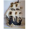 Image 1 : Large 1970's chalk ware wall decor sailing ship. The Santa Maria.
