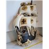 Image 3 : Large 1970's chalk ware wall decor sailing ship. The Santa Maria.
