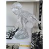 Image 2 : Glass boy statue “offering” 8”X8” sq. Mirror wall decor.