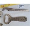 Image 3 : Vintage bottle openers, Big Chief Beer, Lake Lenore, Ralph Miller Men's Wear. Shoe horn, knife & poc