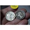 Image 1 : 1937 & 1951 USA Silver Quarter Dollar