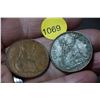 Image 1 : 1946 & 1965 England 1 Penny Coins