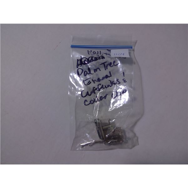 Palm Tree Cufflinks & Tie Bar