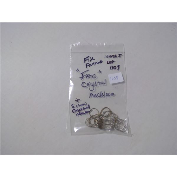 “5th Avenue” Crystal Necklace + 1 Crystal Point with Silver Mount