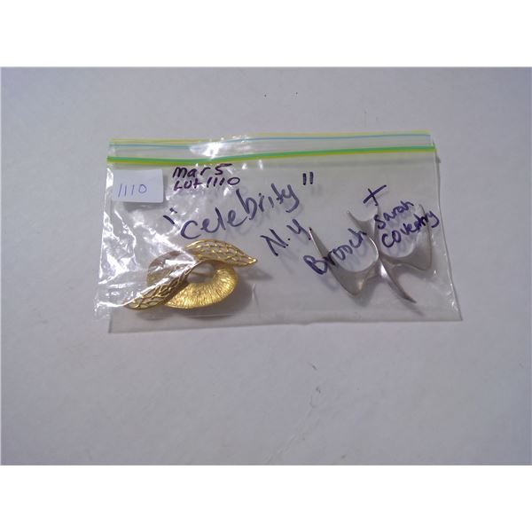 “Celebrity” N.Y Brooch + Sarah Coventry Brooch