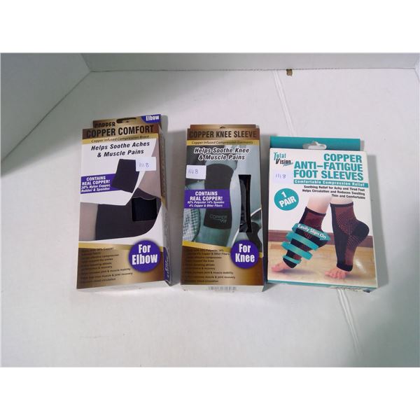 3 Copper Healing Foot, Knee, Elbow – Size Small