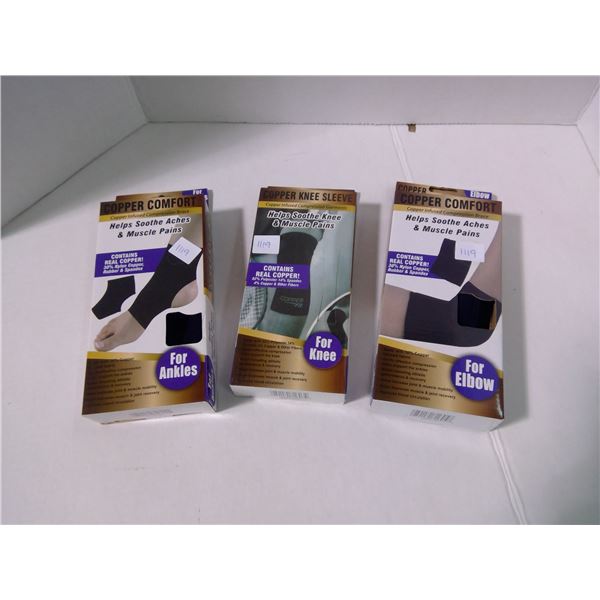 3 Copper Healing Knee, Ankle, Elbow – Size Small