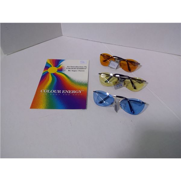 Colour Therapy Book + Glasses – Orange, Blue, Yellow