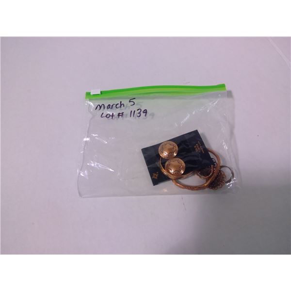 2 Copper Bracelets, 2 Copper Rings, 2 Sets Copper Earrings