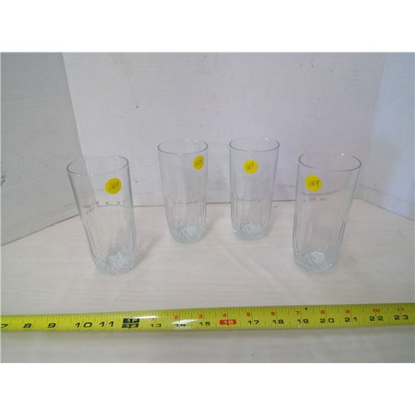 4 Highball Crystal Glasses