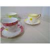 Image 4 : 4 Teacups & Saucers