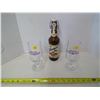 Image 1 : Wiesel Buger Beer Bottle, 2 Molsen Canadian Glasses