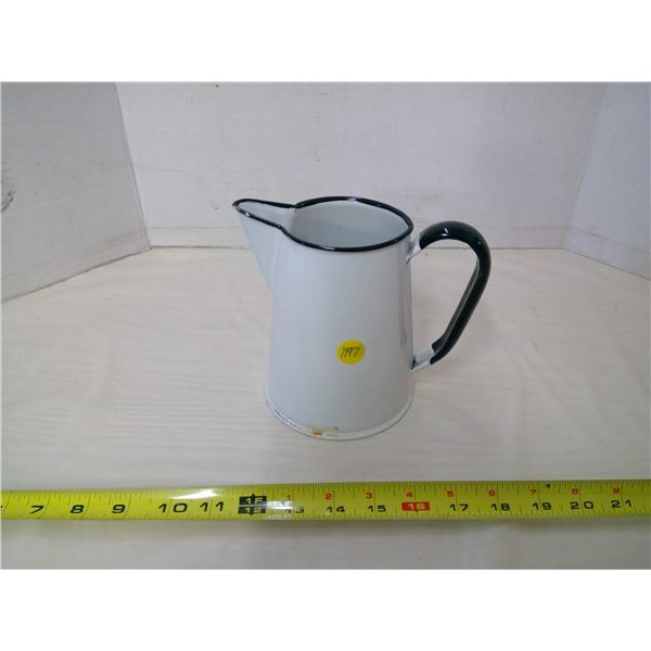 Enamel Pitcher (white/black)