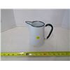 Image 1 : Enamel Pitcher (white/black)