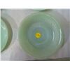 Image 3 : 4 Jade Fireking Saucers - 3 same design, 1 Different design