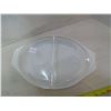 Image 3 : Pyrex Cinderella divided serving dish, Barbed Wire pattern #063, 1953