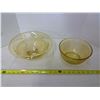 Image 1 : Depression glass amber mixing bowls (2)