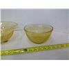 Image 3 : Depression glass amber mixing bowls (2)