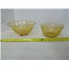 Image 4 : Depression glass amber mixing bowls (2)