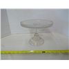 Image 2 : Forget-me-not Pressed Glass Pedestal Cake Stand, Findlay Flint glass, circa 1890